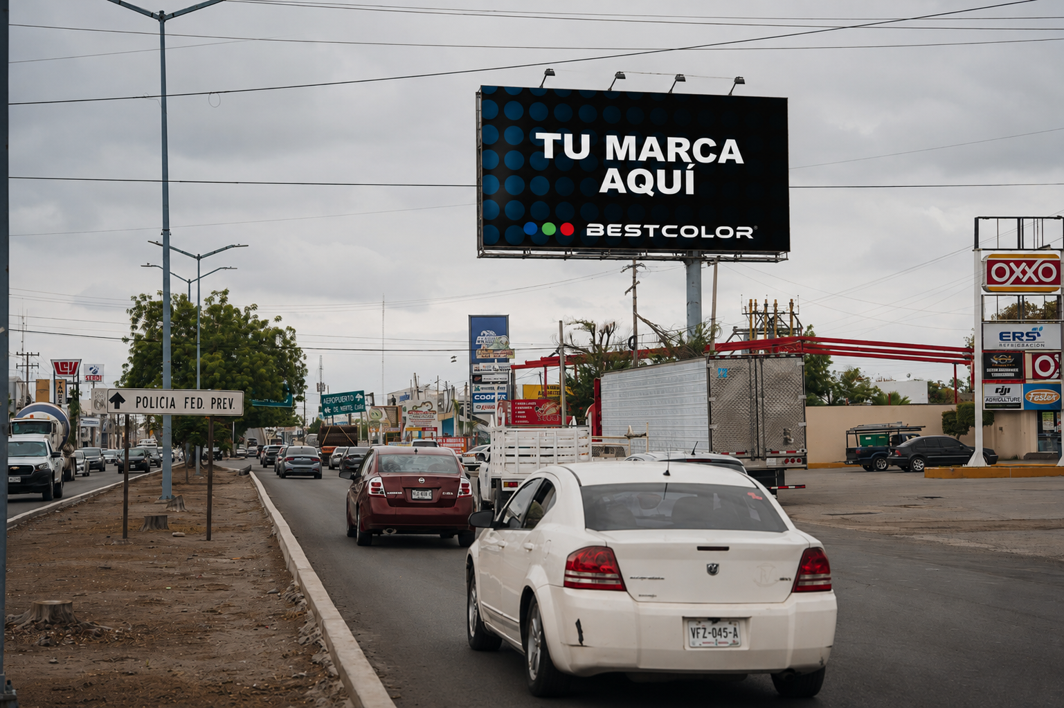 Unipolar sobre vialidad primaria — Culiacán · Corredor Aeropuerto — BESTCOLOR